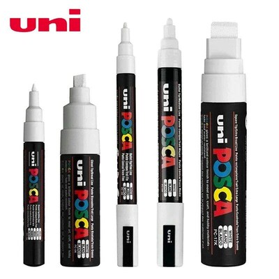 Posca White Marker Brush, Permanent Waterproof Non-fading Hi