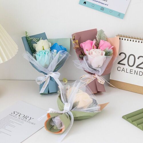Soap Flower Mini Rose Finished Handmade Flower Artificial Fl