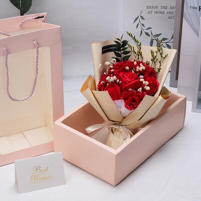 Creative Dried Flowers Eternal Babys Breath, Carnations, Ro