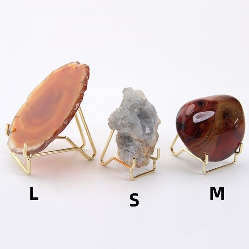 Metal Arm  Base Display Stand Easel for Gemstone Mineral Hom