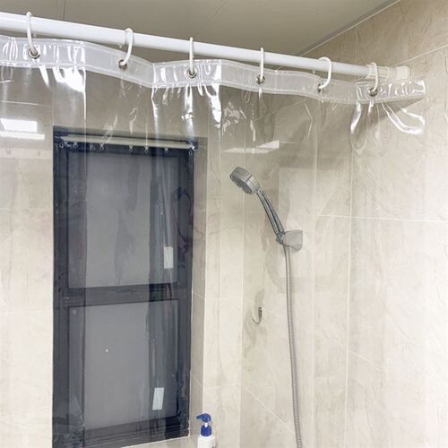 Shower Curtain Transparent Bath Waterproof White Plastic浴帘
