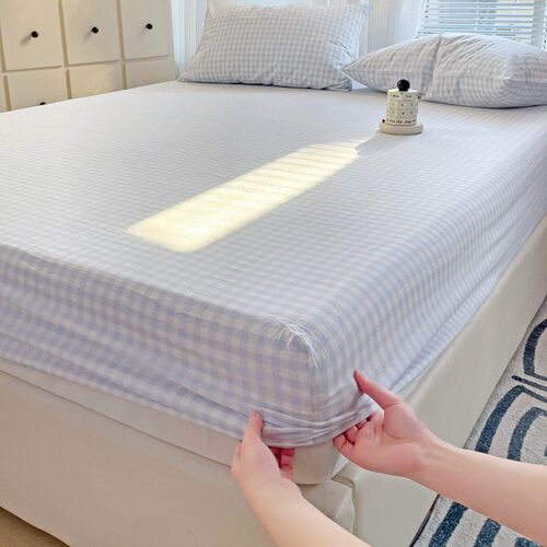 Water Washed tton Bed ver Three-piece Japanese Style Simple