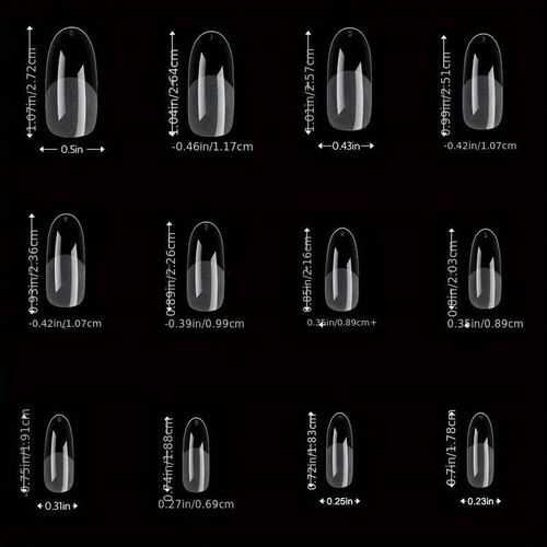 120Pcs Full ver Press On Nail Tips Stiletto Almond Square Co