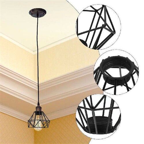 2 Pcs Chandeliers Metal Retro Ceiling Fan Pastoral Style