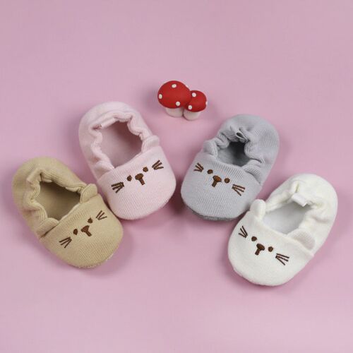 Cartoon 0-1 Year Old Baby Toddler Shoes Knitted Wool Shoes N