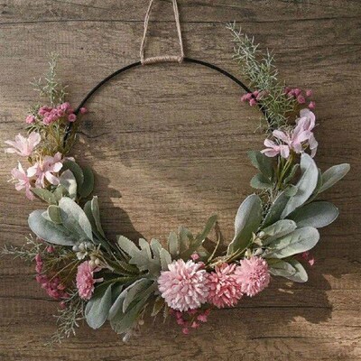 Bright And Realistic Spring Wreath For Festive Decoration