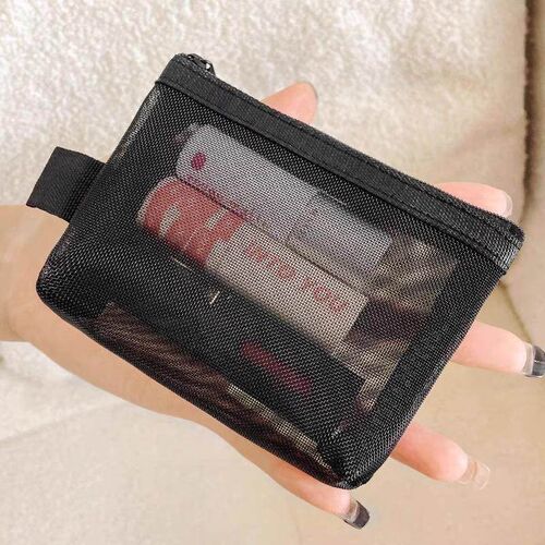 New Mesh Inner Pouch Cosmetic Bag, Small Portable and Large