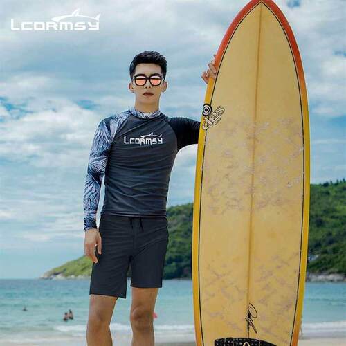 New Swimsuit Mens Diving Suit Split Long-sleeved Surfing Su
