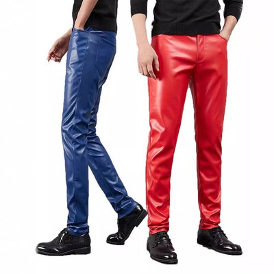 Shilin Autumn And Winter New Leather Pants Mens Large Size