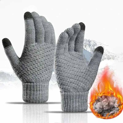 Women Men Warm Winter Touch Screen Gloves Sretch Classical K