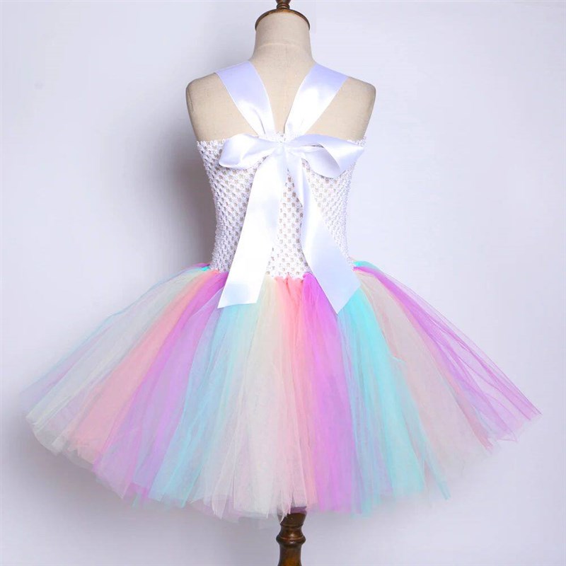 Girls Princess Unicorn Tutu Dress Outfit Pastel Flowers Baby图片