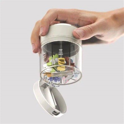 with Medicine Cutter Mini Pill Box high-capacity Moisture