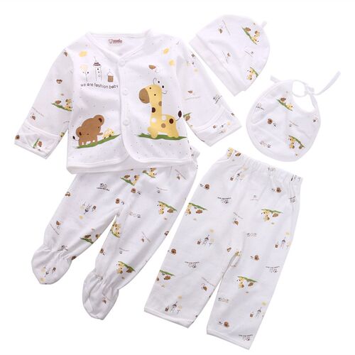 0-3M Newborn Baby Unisex Clothes Underwear Animal Print Shir