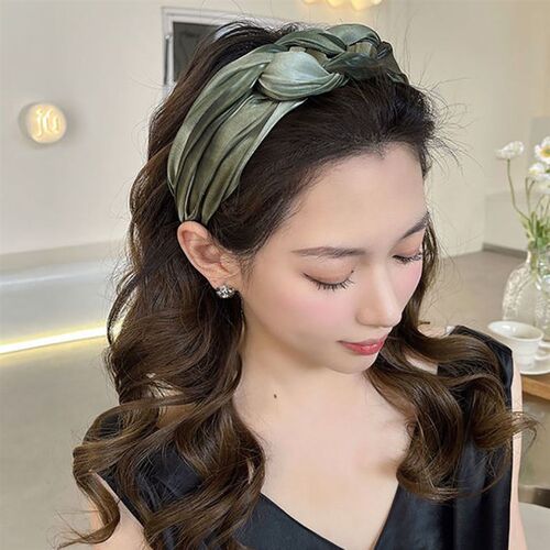 Fashion Shiny Twisted Braid Headband Women Girl Wide Side Ha