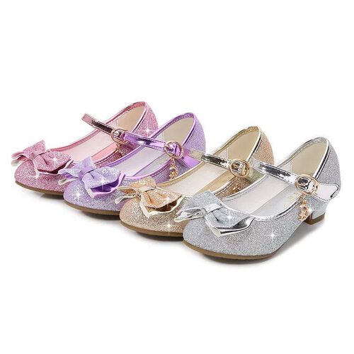 Girls Sandals Rhinestone Butterfly Latin Dance Kids Shoes Ch