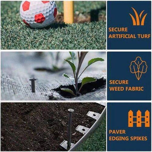 50pcs/Lot Ground Nail Film Fixed Garden Pegs Black Plastic