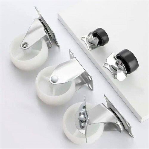 1/2/4Pcs Durable Heavy Duty Caster Wheel White Nylon Rubber