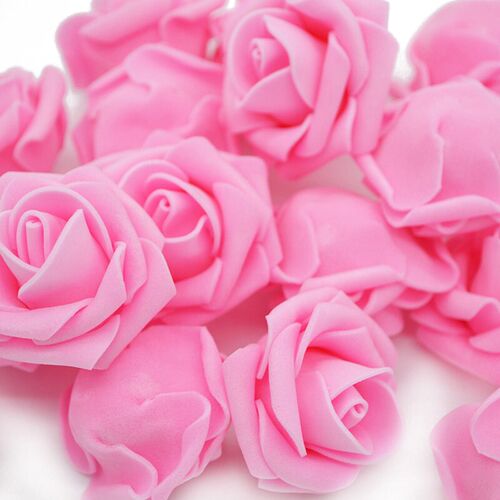 50Pcs 4cm Rose Heads Foam Artificial Flower Decoration for跨