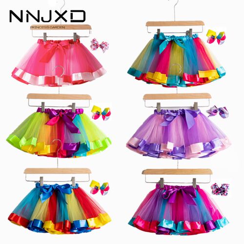 2023 New Tutu Skirt Baby Girl Clothes 12M-8Yrs Colorful Mini