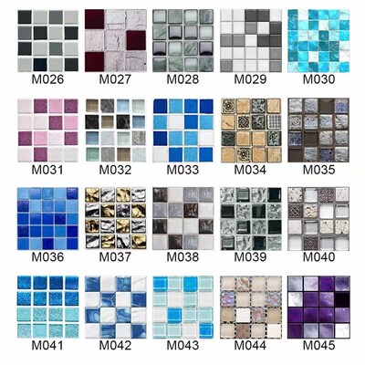 New 10Pcs Mosaic Tile Stickers Crystal Self-adhesive Kitchen
