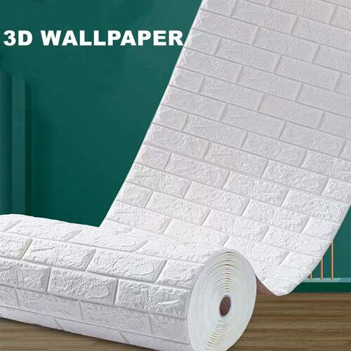 DIY 3D Wall er Wallpaper Roll Self Adhesive White Blue Pink