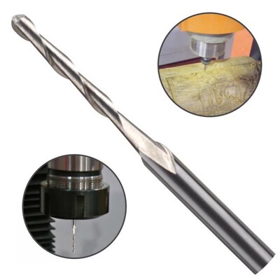 1PC 3.175MM Solid Carbide 2mm 2.5mm Dia Spiral 2 Flutes Ball