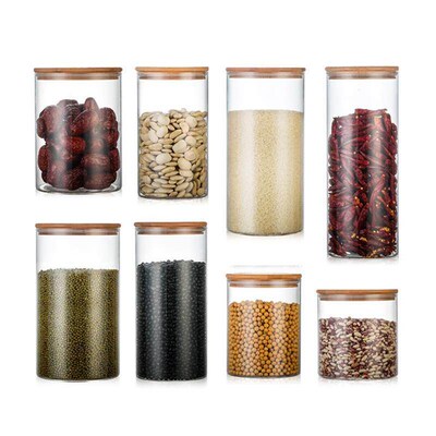 sealed glass tea canister food container coffee storage tank