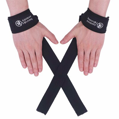 1 Pair Gym Lifting Straps Fitness Gloves Anti-slip Hand Wrap