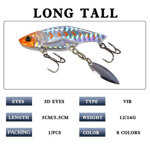 Vib Luya Bait Abnormal Rotating Sequin Blood Slot Hook 12g 1
