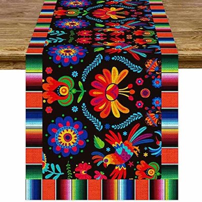 Linen Mexican Fiesta Table Runners Kitchen Table Decoration
