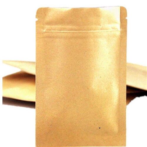 10Pcs Kraft Paper Sachet Food Grade Seal Aluminium Foil