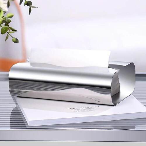 Nordic Luxury Stainless Steel Tissue Box for Living Room Des