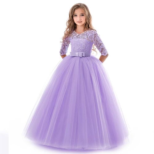 Teen Girl Evening Party Long Dress 5-14Y Girl Formal School