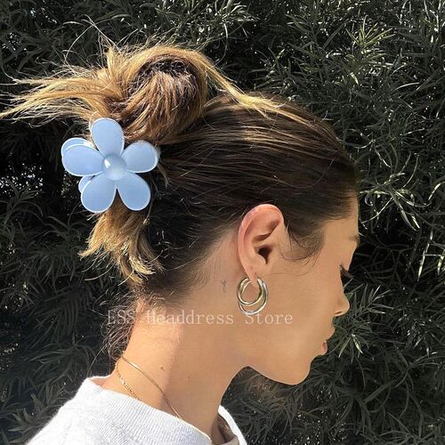 Korea Flower Shape Hair Claw Clip for Women Girls Barrette C