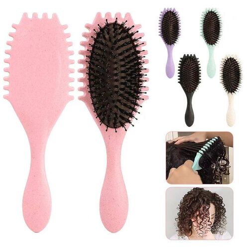 Bounce Comb Curly Styling Comb Anti-static Pig Bristle Air B