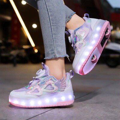 Walking shoes Girls shoes will shine skates New outdoor runn