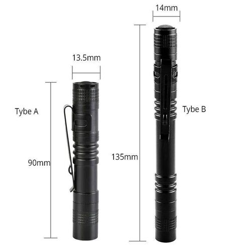 Mini LED Flashlight Pocket Pen Light Portable 1000 Lumens Wa