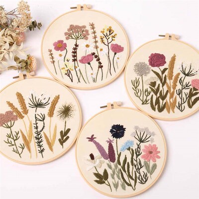 Embroidery Starter Kit With European Pattern and Instruction
