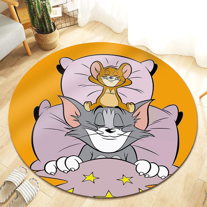 卡通卧室圆形地毯儿童房可爱卧室牀边书房吊篮电脑椅学习桌地垫,居家布艺,地毯,淘宝优惠券,粉丝福利购,淘宝优惠卷