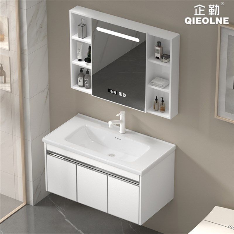 30不锈钢浴室柜面盆卫生间小户型洗漱台一体陶瓷洗脸洗手盆,家装主材,浴室柜组合,淘宝优惠券,粉丝福利购,淘宝优惠卷