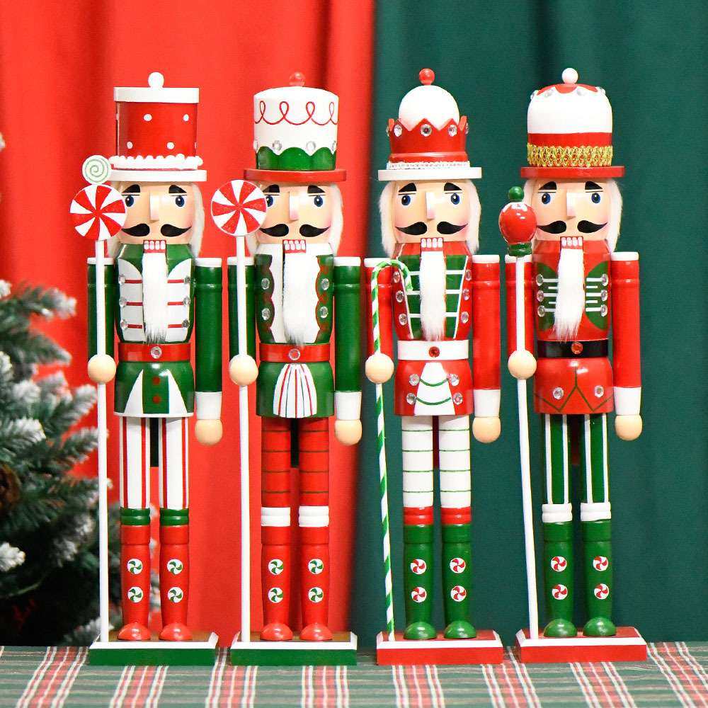 25年新款50CM糖果色木质胡桃夹子圣诞节木偶挺家居装饰工艺品摆件,3C数码配件,其它配件,淘宝优惠券,粉丝福利购,淘宝优惠卷
