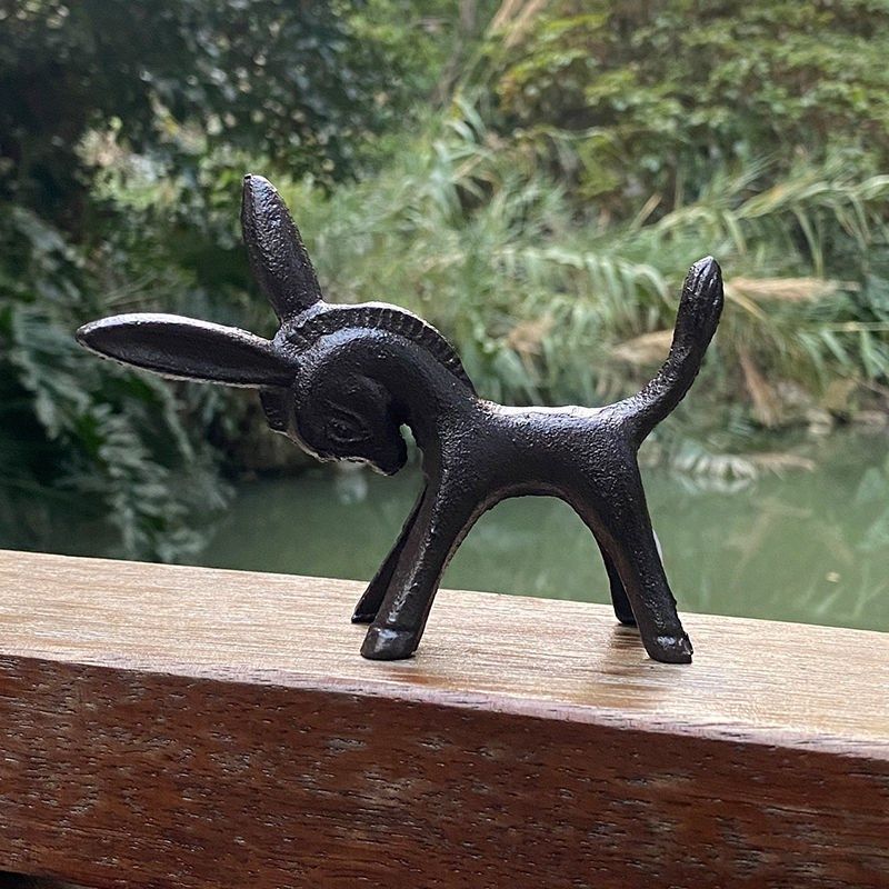 铸铁小毛驴铁艺桌面摆设倔驴装饰品家居摆设驴子复古怀旧纸镇摆件,家居饰品,桌面摆件,淘宝优惠券,粉丝福利购,淘宝优惠卷