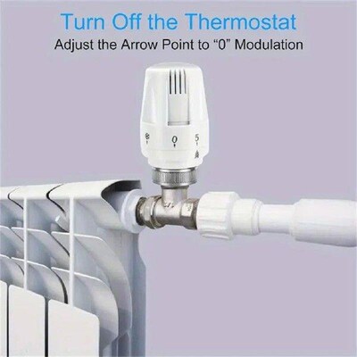 3pcs Frost-Proof Radiator Thermostat Heads Adjustable