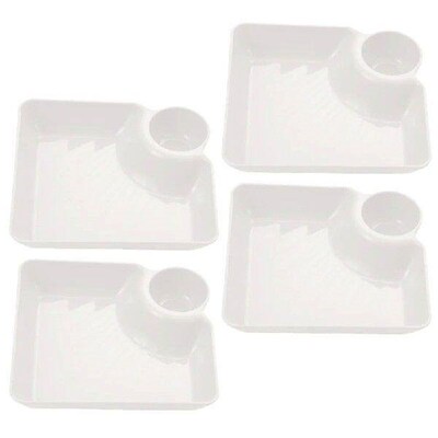 4 Pcs Food Trays Dumpling French Fries Serving Side Dish