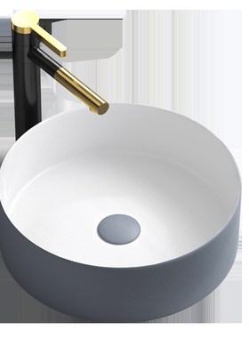 台上盆灰色洗手盆长方形洗脸单盆小尺寸圆形洗漱盆洗面盆水池水盆