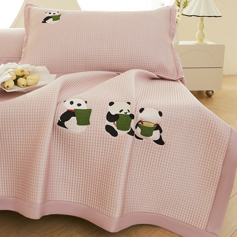 夏季冰丝豆豆凉席三件202新款夏天高端床垫空调软席子可机水洗,床上用品,冰丝席,淘宝优惠券,粉丝福利购,淘宝优惠卷