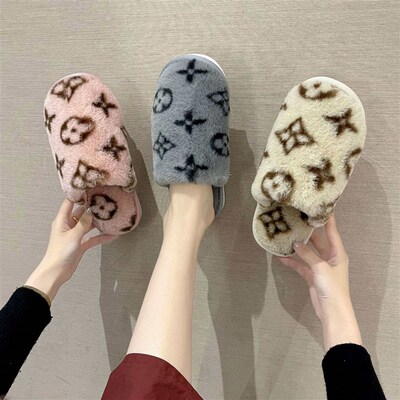 New Mao Mao slippers womens winter home fashion warm imitat