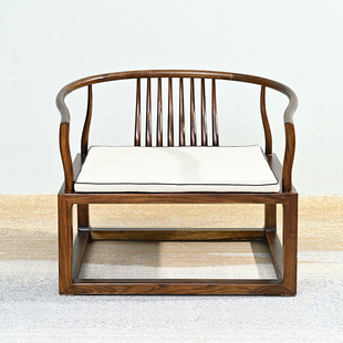 禅椅中式打坐椅北方老榆木实木大禅椅主人圈椅子盘腿打坐禅修椅子