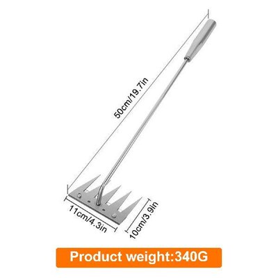 Stainless Steel Weed Cleaning Shovel Garden Rake Garden