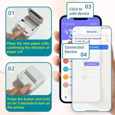 Dolewa D3 Portable Printer Thermal Paper ers Paper Printers